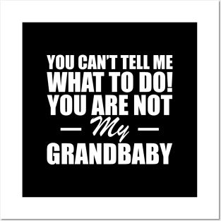 Grandparent - You can't tell me what to do! you are not my grandbaby w Posters and Art